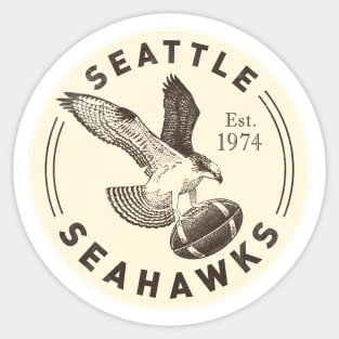 Vintage Seattle Seahawks by Buck Tee Sticker